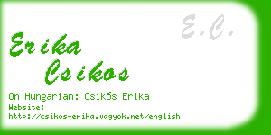 erika csikos business card